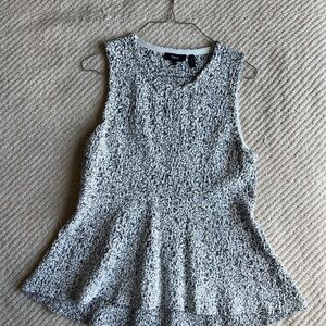 Theory Gray Peplum Tank Top